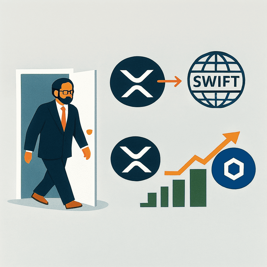 David Schwartz Mundur Dari Ripple, XRP Melejit Dengan Akses SWIFT Baru