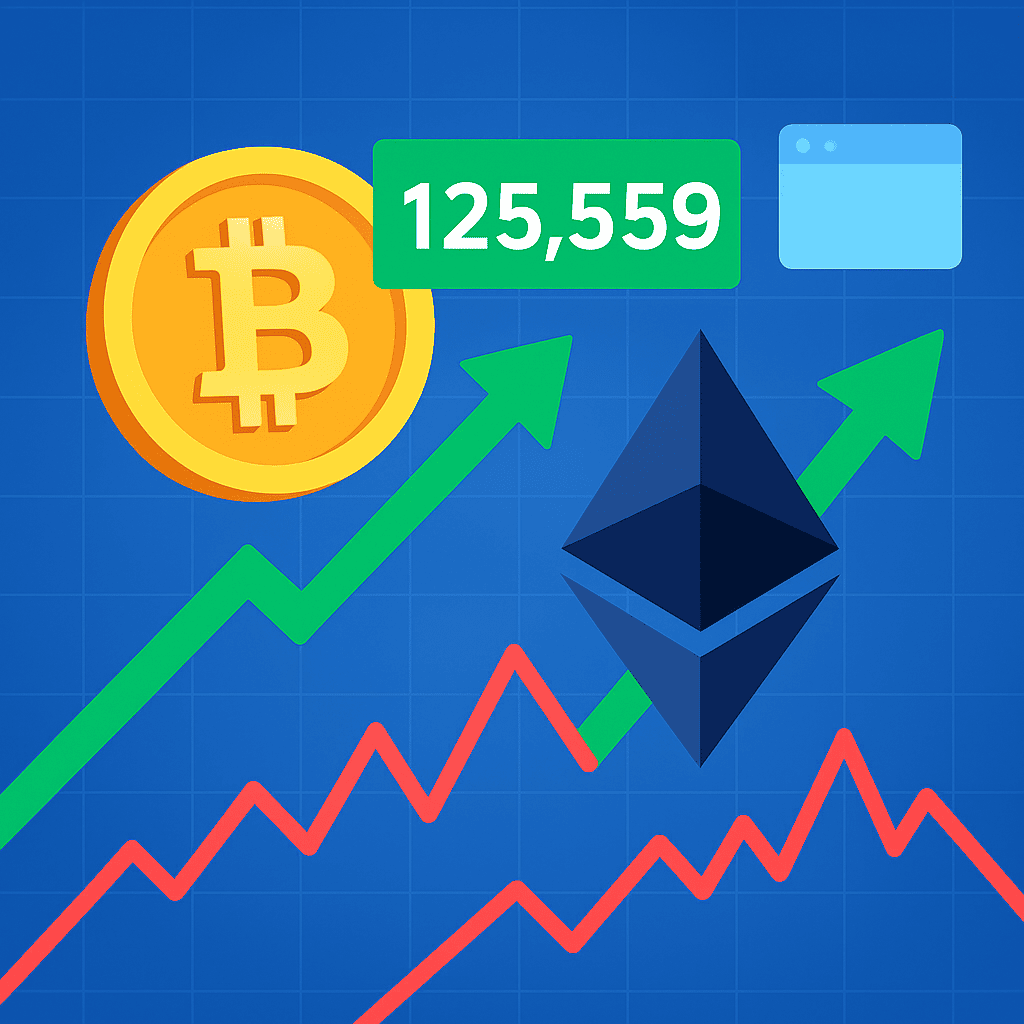 Bitcoin Tembus Rekor Baru Rp 2.07 juta ($125.900) , Ethereum Siap Breakout di Zona Resistance