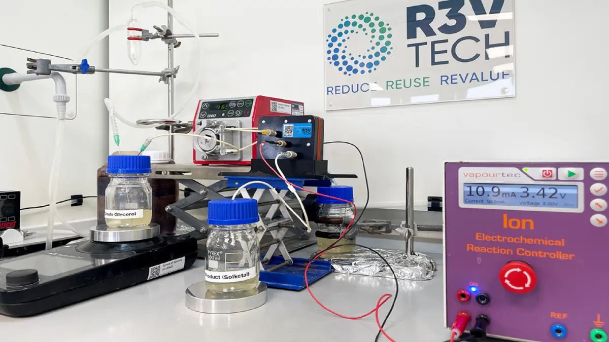 Inovasi Pengolahan Limbah Biodiesel Jadi Solketal Bernilai Tinggi dari R3V Tech