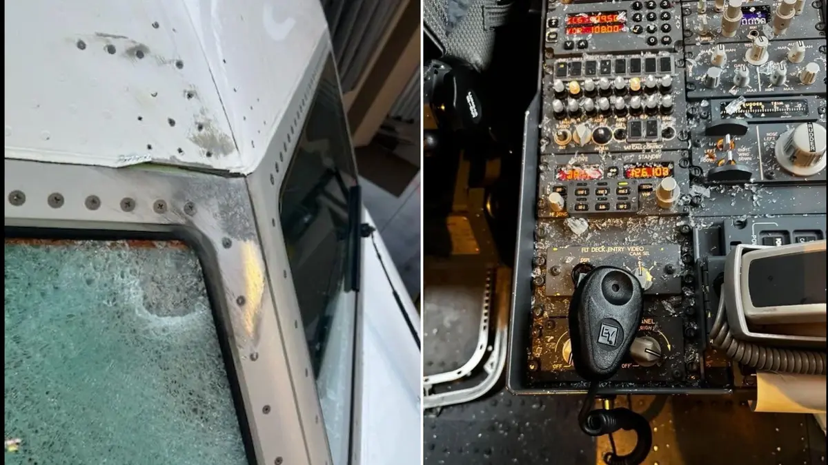 Insiden Langka: Kaca Depan Kokpit Pesawat United Airlines Retak Saat Terbang