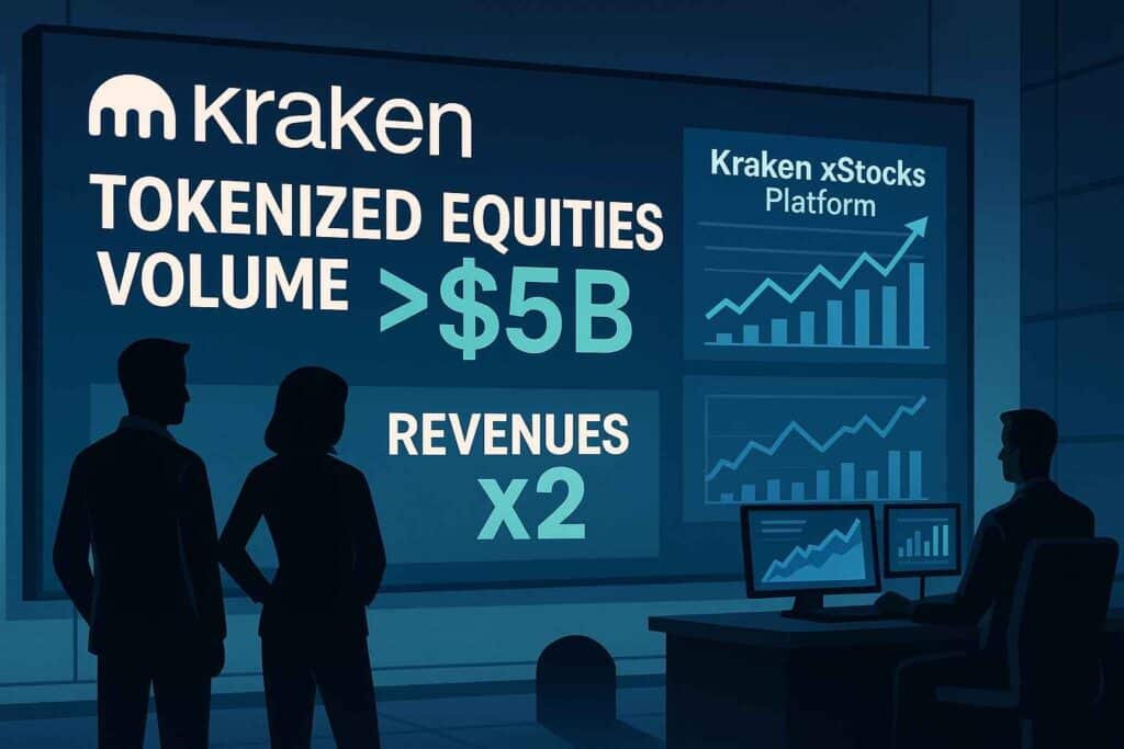 Kraken Sukses Raih Rp 82.22 triliun ($5 Miliar)  Perdagangan Token Saham Digital