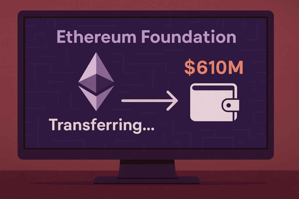 Ethereum Foundation Pindahkan 610 Juta Dolar ETH ke Dompet Baru untuk Strategi DeFi