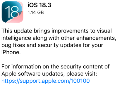 Update iOS 18.3 Segera Untuk Amankan iPhone dari Serangan Serius