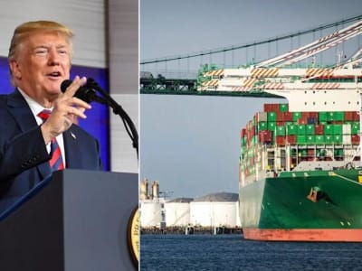 Tarif Pengiriman Asia-AS Turun Saat Imlek, Ancaman Tarif Trump Membayangi