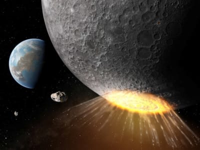 Dua Jurang Raksasa di Bulan Terbentuk Cepat Akibat Tabrakan Asteroid