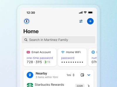 1Password memudahkan untuk menemukan kata sandi berdasarkan lokasi Anda.