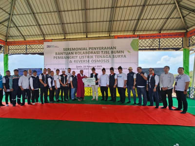 PTPP dan 22 BUMN Hadirkan Energi Surya dan Air Bersih untuk Pesantren Batam