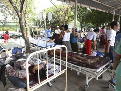 Gempa 7,7 Mw di Myanmar: Korban Luka Membludak di Rumah Sakit Naypyidaw