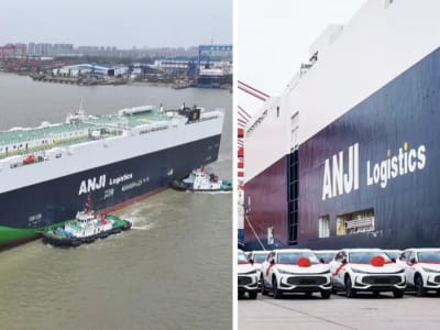 Kapal Terbesar Dunia Anji Ansheng Dorong Logistik Mobil Hijau Berteknologi Canggih
