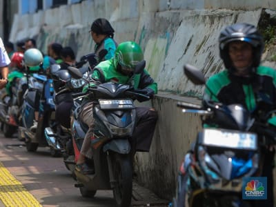 Puluhan Ribu Driver Ojek Online Demo Tuntut Perbaikan Kondisi Kerja di Jakarta