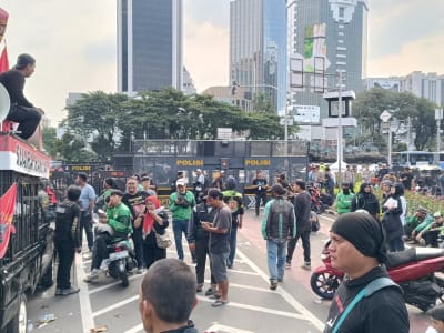 Unjuk Rasa Pengemudi Ojek Online Jakarta Hanya Diikuti Ratusan Driver, Layanan Tetap Lancar
