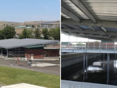 Kanopi Surya Perdana di Pendleton Tingkatkan Energi dan Lingkungan WWTRRF