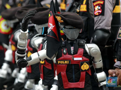 Polri Pamerkan Robot Canggih untuk Modernisasi Tugas Kepolisian di Hari Bhayangkara