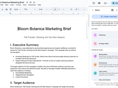 Google Workspace Hadirkan Gems: Asisten AI Gemini yang Bisa Disesuaikan di Panel Samping