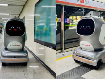 Robot Pengantar di Subway Shenzhen Permudah Pengiriman Barang 7‑Eleven