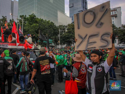 Driver Ojek Online Tolak Potongan 10%, Minta Perppu dari Presiden Prabowo