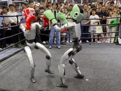 Pertarungan Robot Humanoid di WAIC 2025 Tampilkan Kemajuan Teknologi China