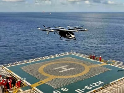 Drone Listrik Terbang Pertama di Dunia Bawa Kargo ke Platform Lepas Pantai