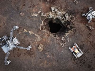 Robot Otonom Uji Eksplorasi Gua Lava Mars dan Bulan untuk Masa Depan