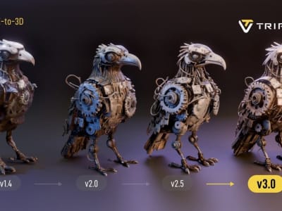 Vast Rilis Tripo 3.0, Model AI 3D Paling Akurat dengan Detail Maksimal