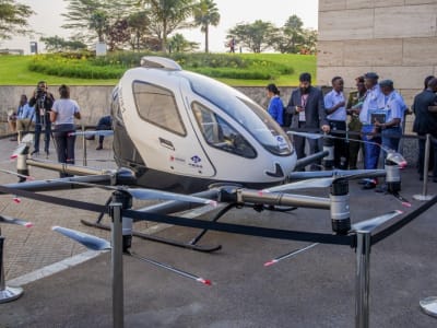Air Taxi Listrik Tanpa Pilot Made in China Uji Terbang Perdana di Rwanda
