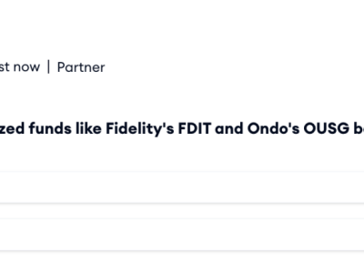 Fidelity Perkenalkan FDIT: Dana Pasar Uang Jadi Token di Blockchain
