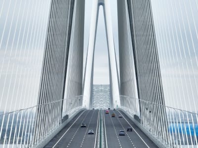 Jembatan Kabel-Stay Terpanjang Dunia dengan Desain Asimetris Revolusioner di Tiongkok