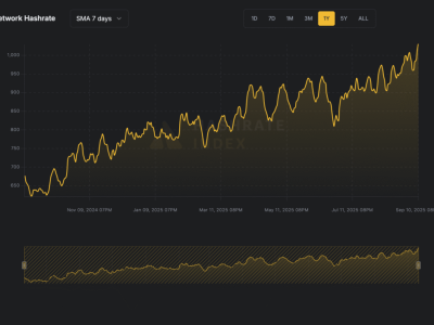 Bitcoin Capai Hasrate Lebih dari 1 ZH/s, Keamanan Meningkat Pesat