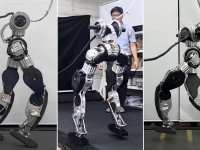 Robot Humanoid KAIST Berlari Cepat dan Melakukan Moonwalk Tanpa Kamera
