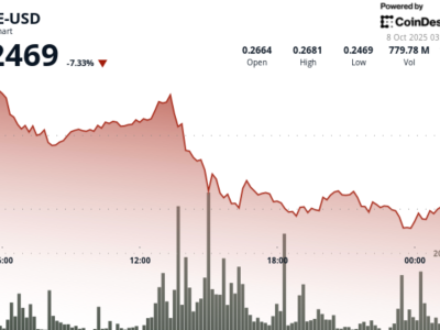Dogecoin Turun 8% Namun Ada Tanda Akumulasi Besar di Level Rp 411.13 ribu ($0,25) 