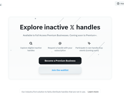 X Luncurkan Pasar Handle Berbayar, Pengguna Premium Bisa Klaim Nama Unik