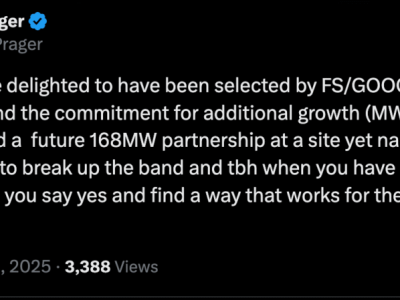 TeraWulf Gandeng Fluidstack dan Google Kembangkan 168 MW Beban IT AI Senilai 9,5 Miliar