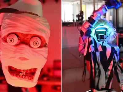 Robot Meramaikan Halloween 2025 dengan Kostum dan Tarian Menyeramkan