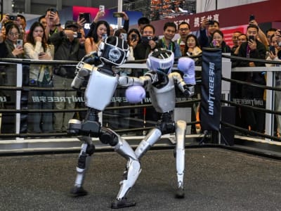 Inovasi Robot Humanoid dan Anjing Cyber Tampil Memukau di CIIE Shanghai