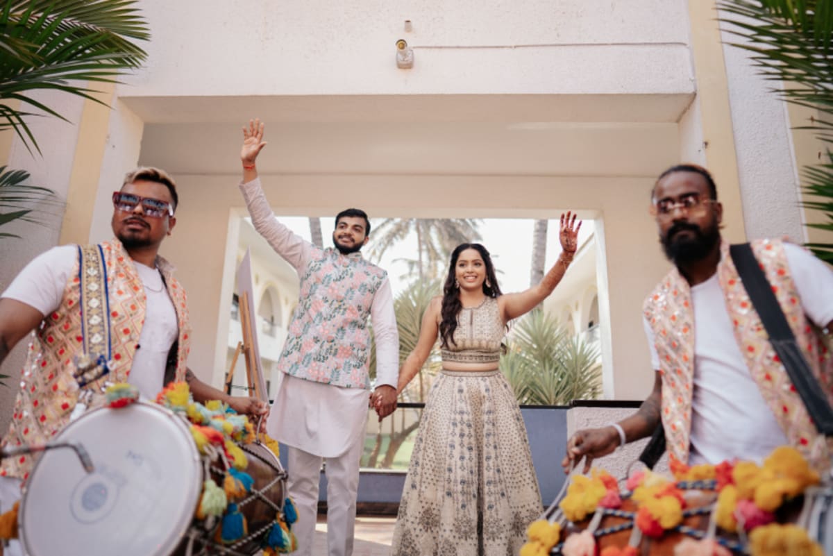 cinematic wedding portrait frame in Goa, India by FineShot Weddings