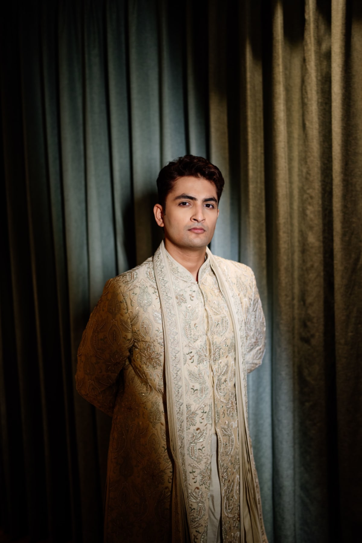 cinematic wedding reception frame in Goa, India by FineShot Weddings