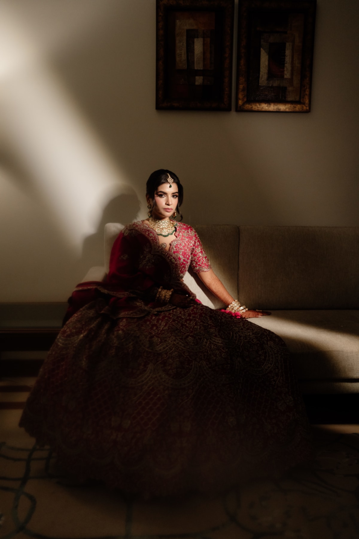 cinematic wedding reception frame in Goa, India by FineShot Weddings