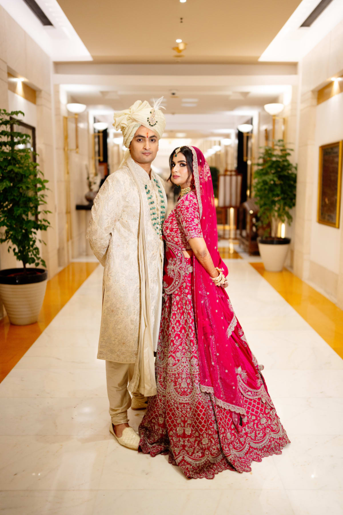 cinematic wedding reception frame in Goa, India by FineShot Weddings