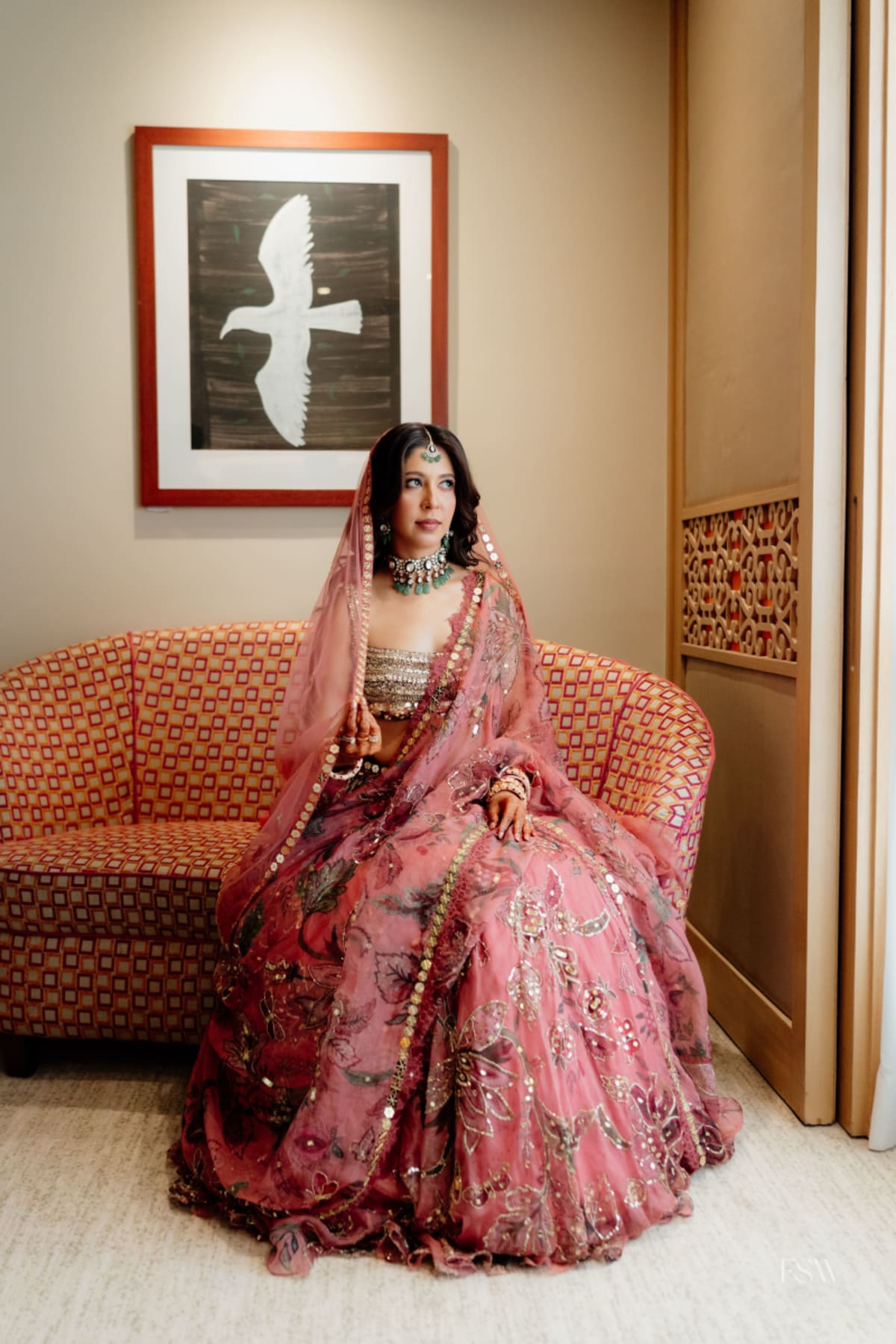 cinematic wedding portrait frame in ITC grand maratha , Mumbai  by FineShot Weddings