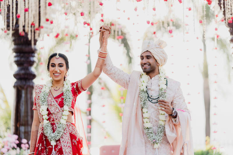 Devyani and Kush during their wedding celebration at Jalmahal Pune — documentary wedding film and photography by FineShot Weddings