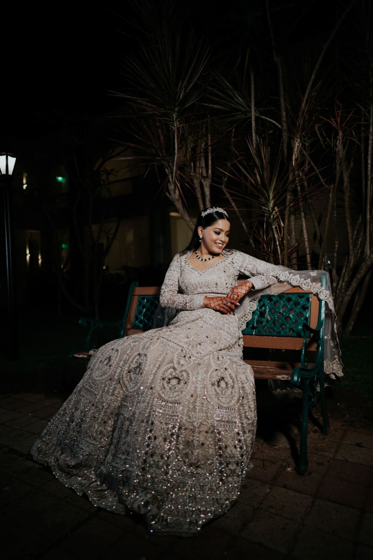 cinematic wedding reception frame in Goa, India by FineShot Weddings