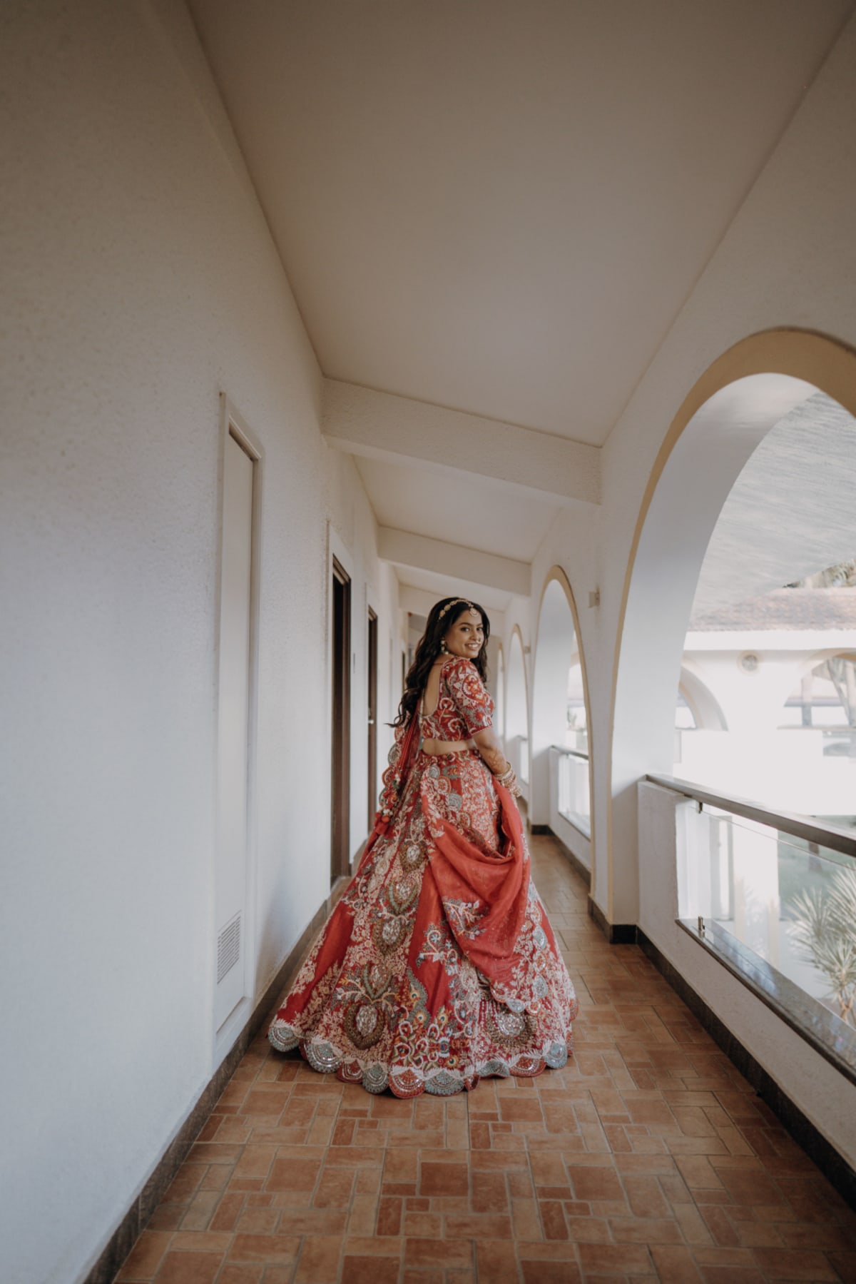 cinematic wedding reception frame in Goa, India by FineShot Weddings