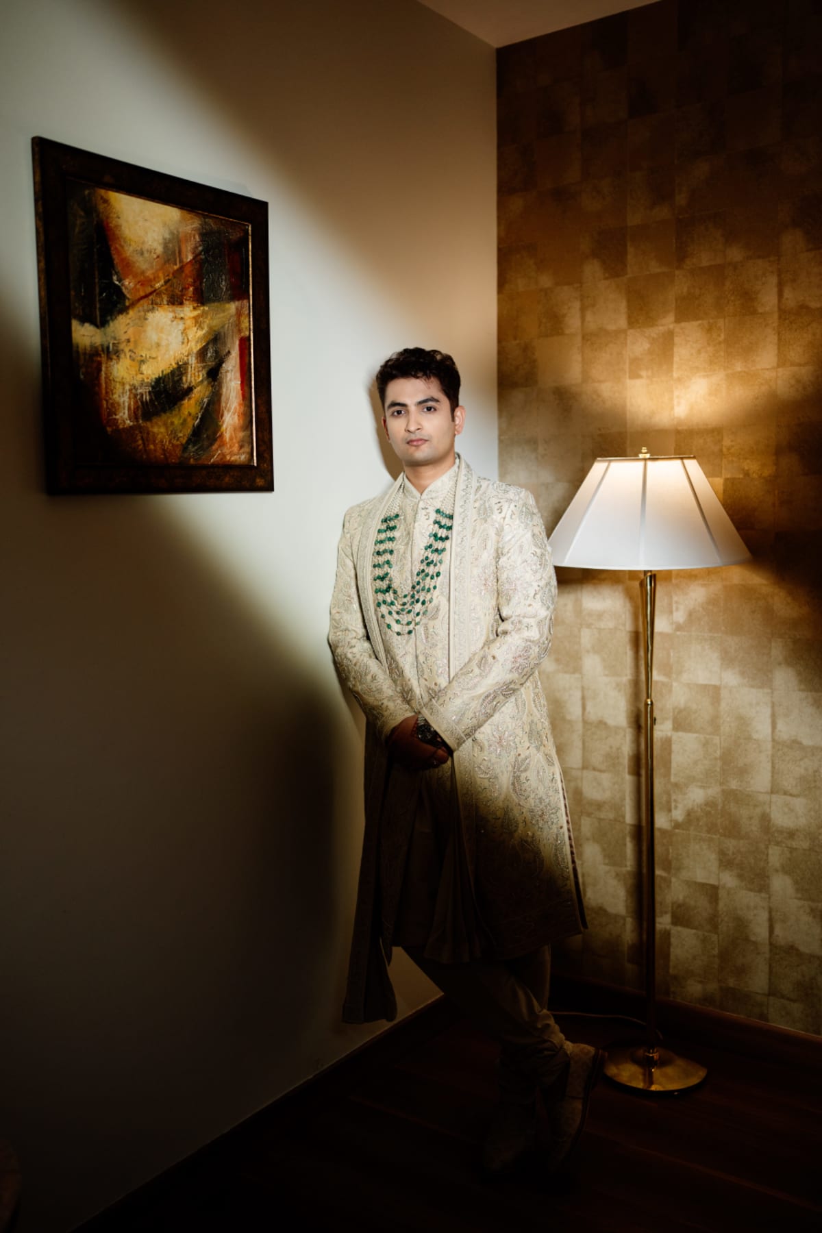 cinematic wedding reception frame in Goa, India by FineShot Weddings