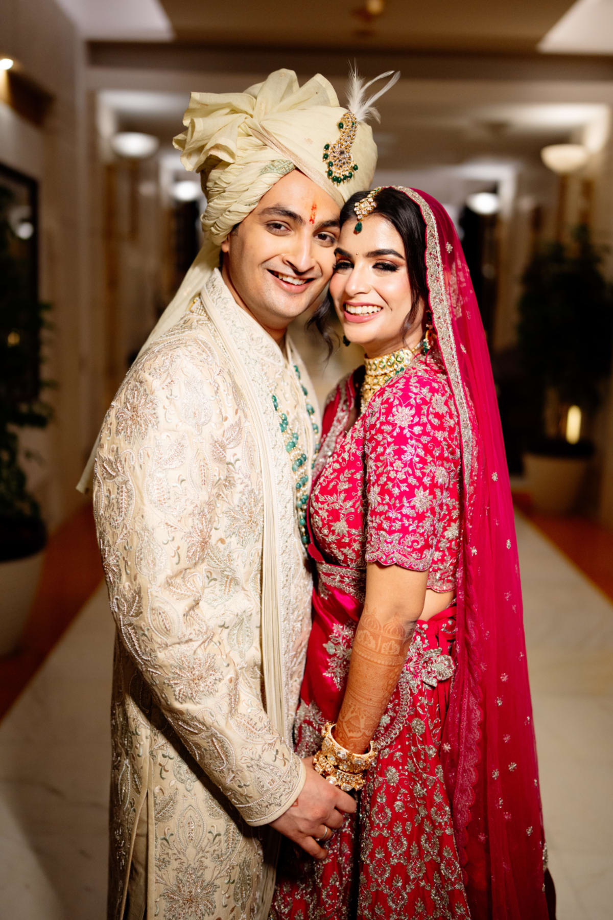cinematic wedding reception frame in Goa, India by FineShot Weddings