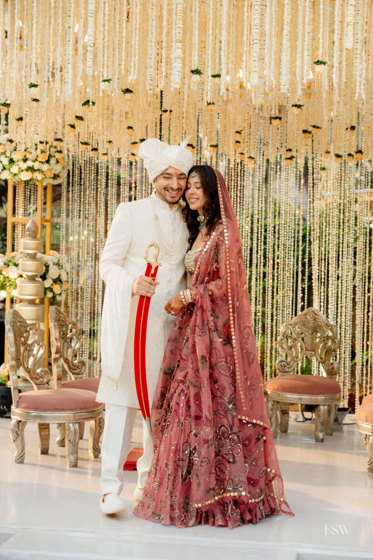 cinematic wedding reception frame in ITC grand maratha , Mumbai  by FineShot Weddings