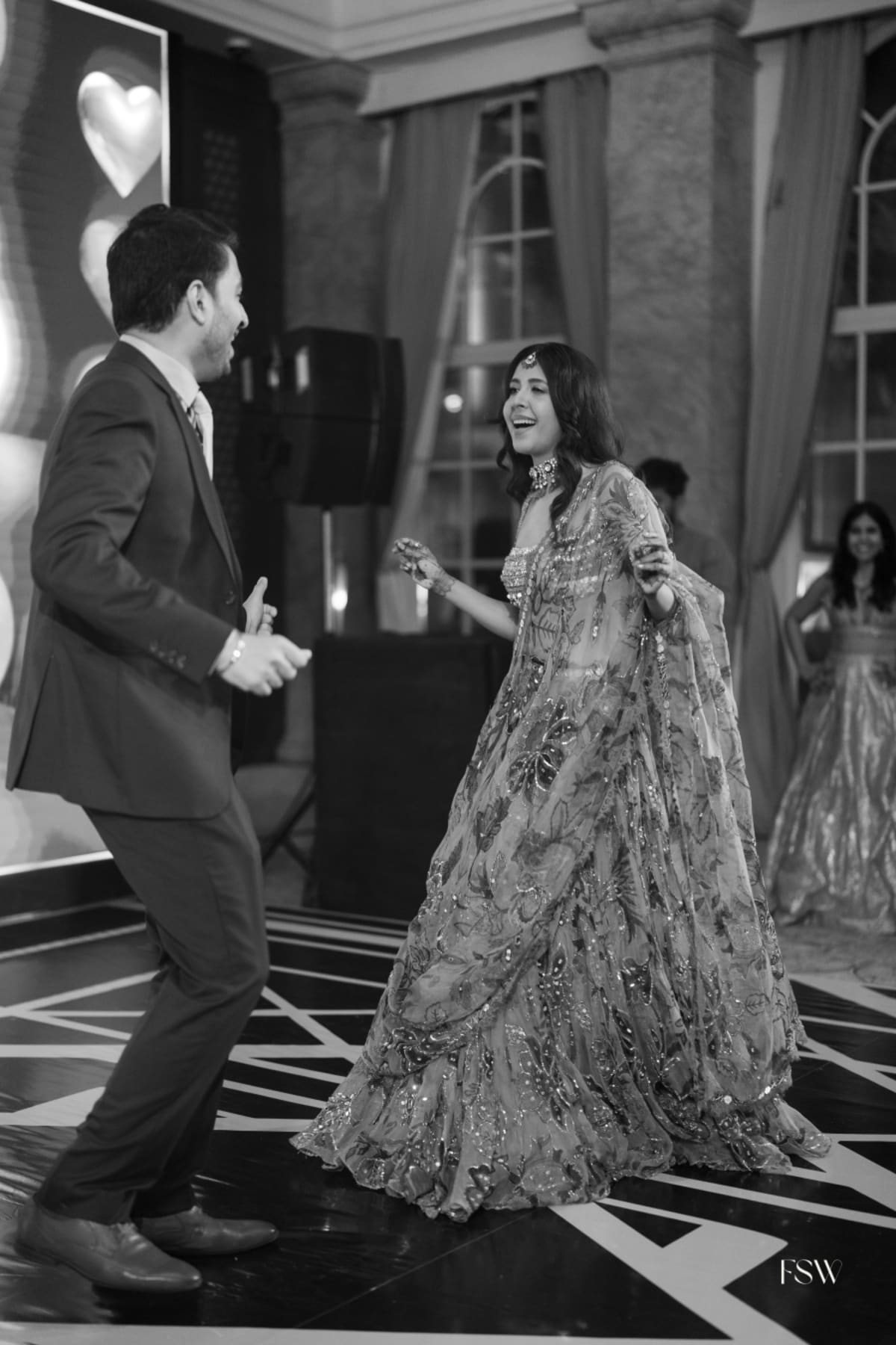 cinematic wedding reception frame in ITC grand maratha , Mumbai  by FineShot Weddings
