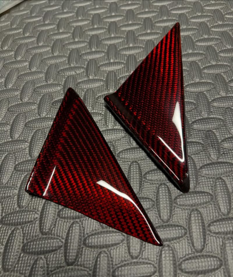 Red Carbon Window Trims