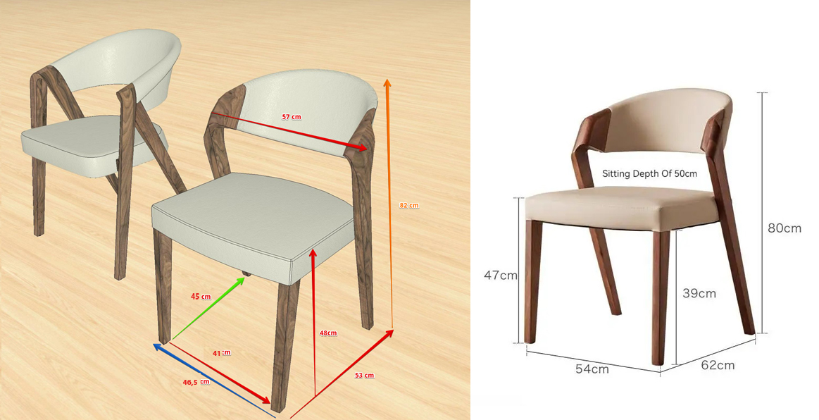 difference de dimensions entre meuble copié et vrai