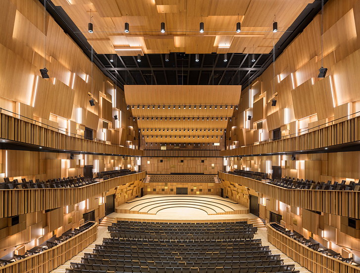 Malmö Live Concert Hall design architecture in solid oak
