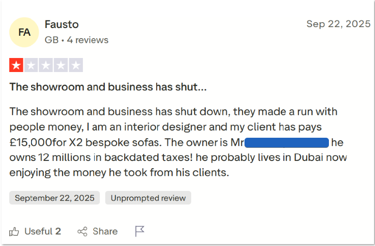 exemple arnaque vente de mobilier de luxe par revendeur malhonnête exemple arnaque vente de mobilier de luxe par revendeur malhonnête